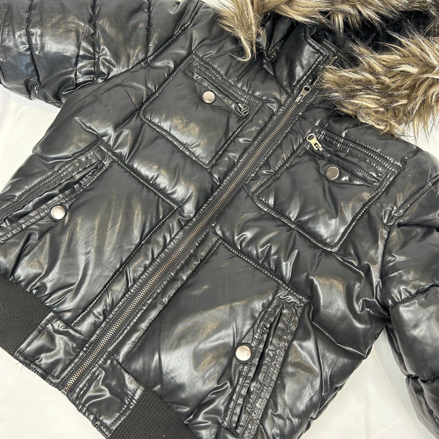 Vintage y2k style black puffer jacket