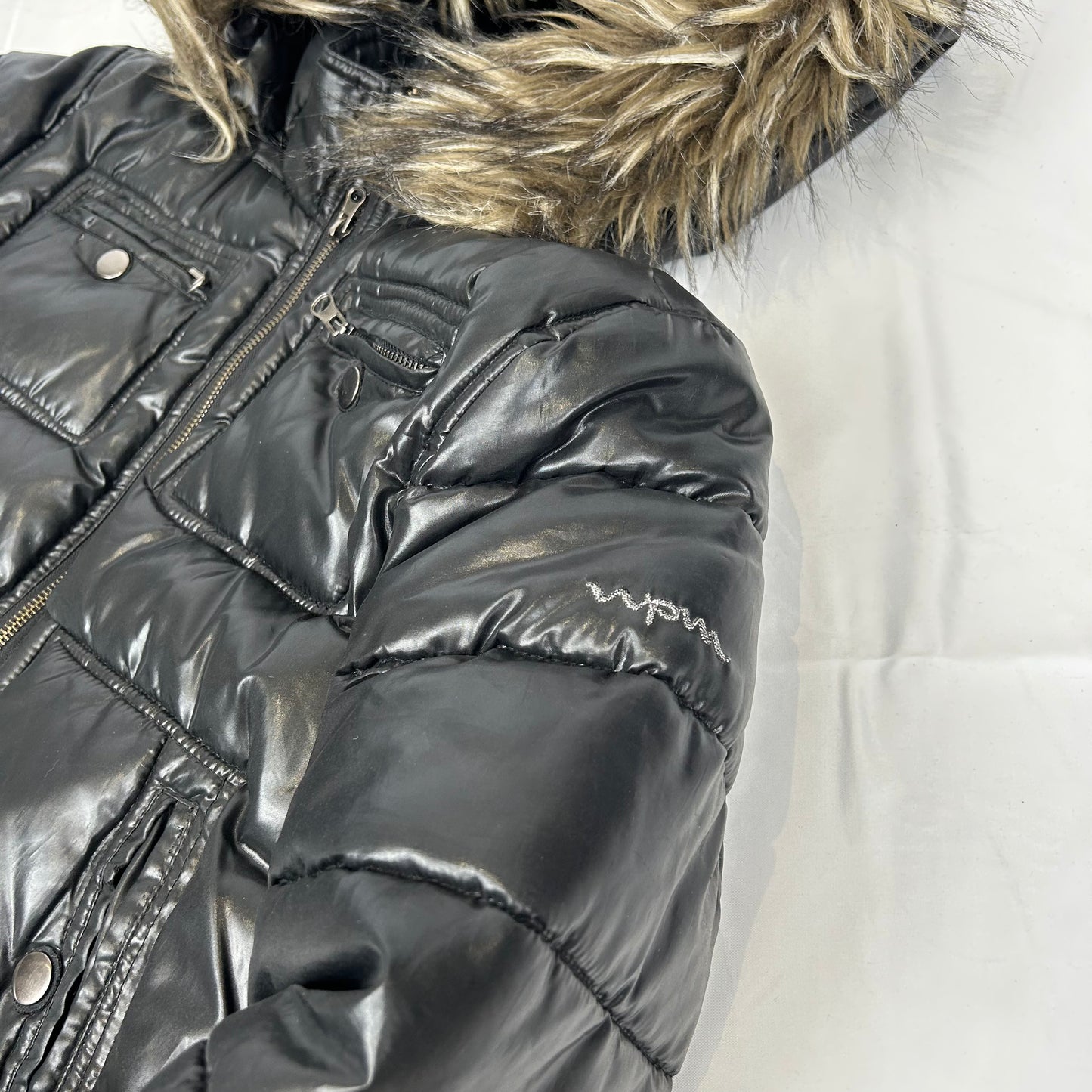 Vintage y2k style black puffer jacket