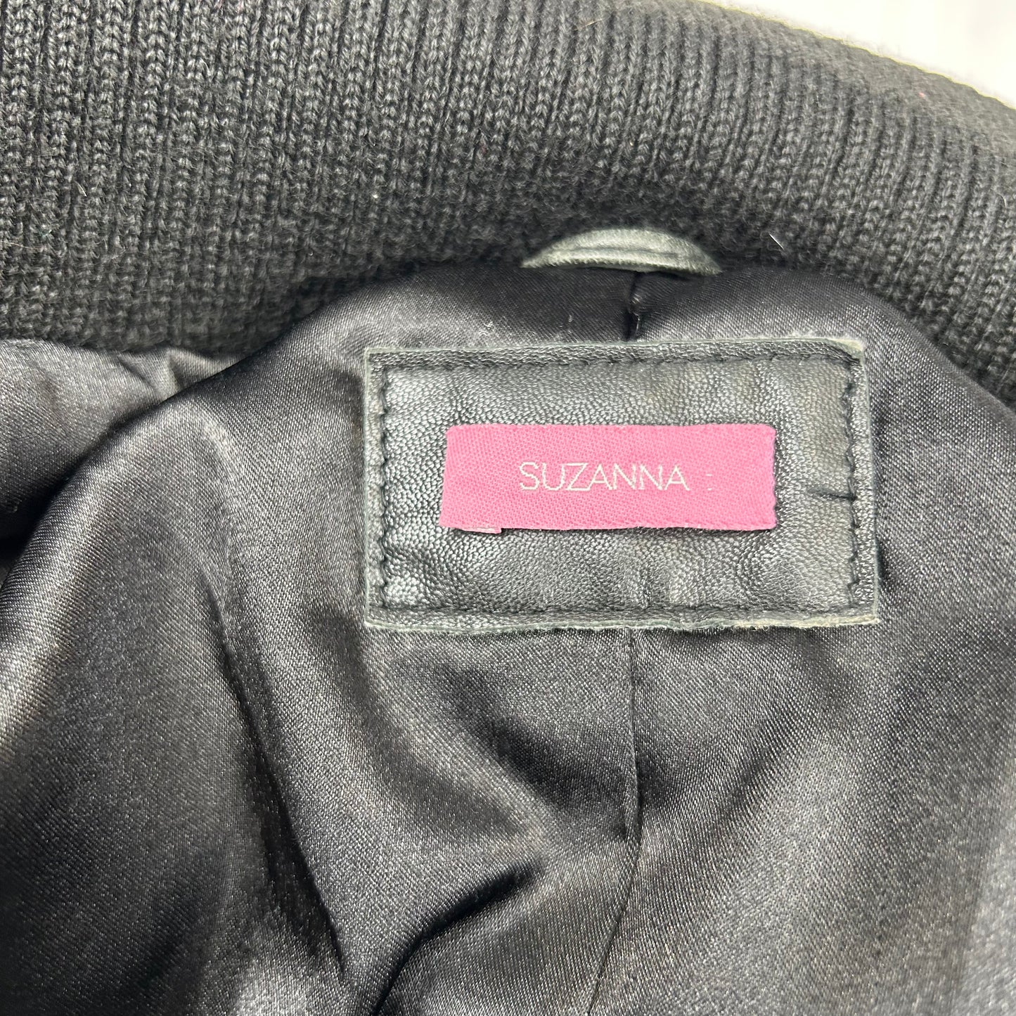 Vintage y2k style black leather jacket
