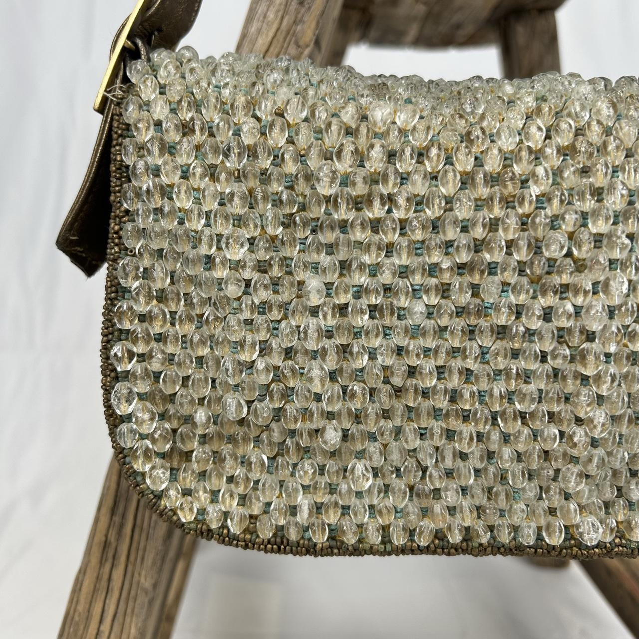 Vintage y2k style beaded shoulder bag