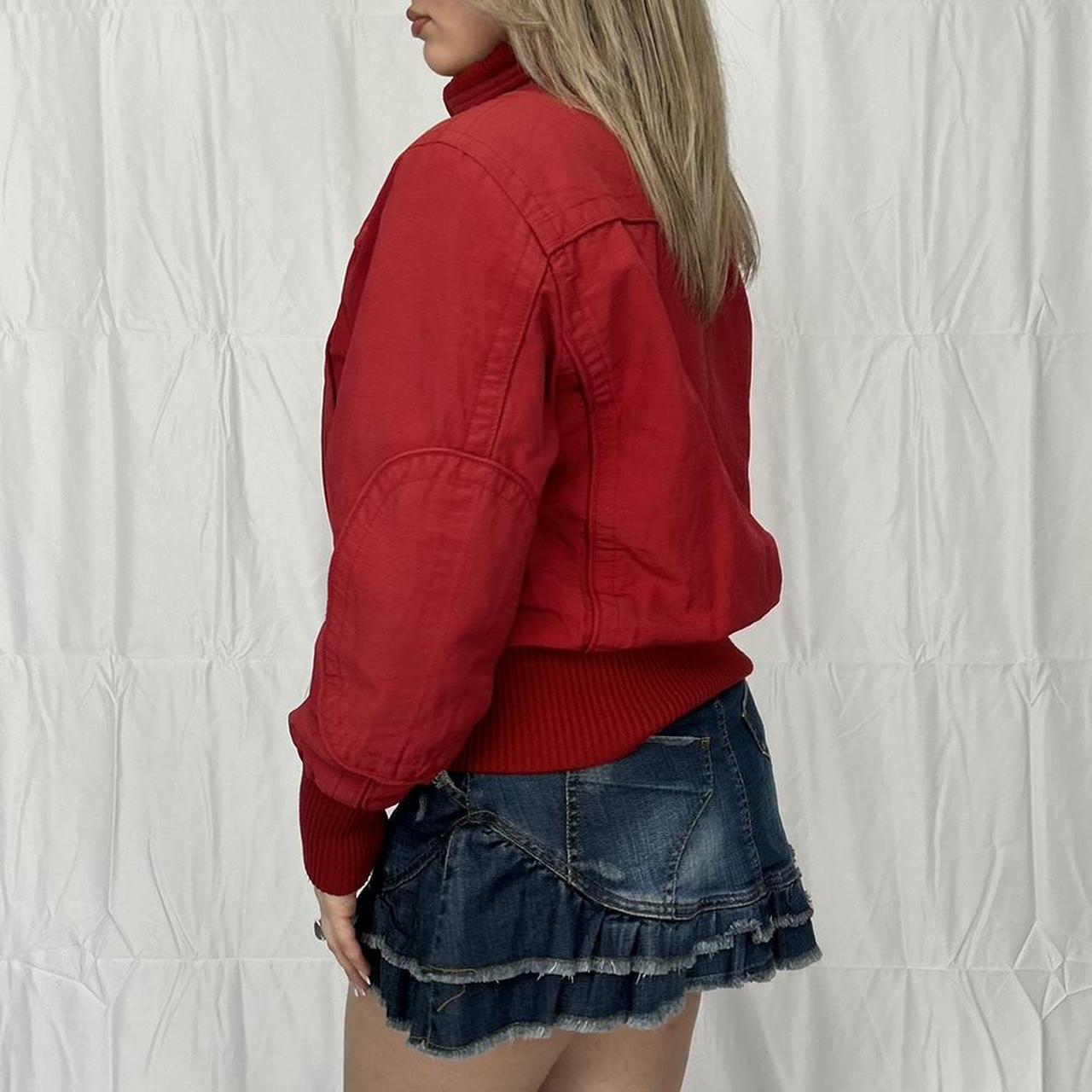 Vintage y2k style red zip up jacket