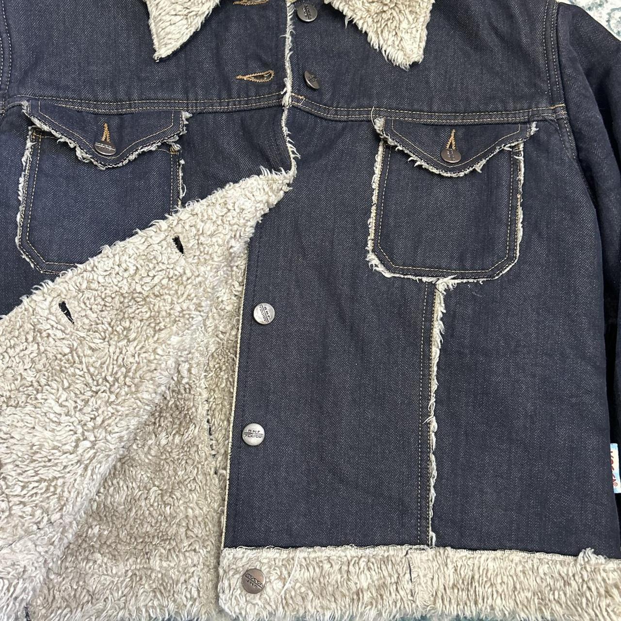 Vintage y2k style denim/sheepskin jacket