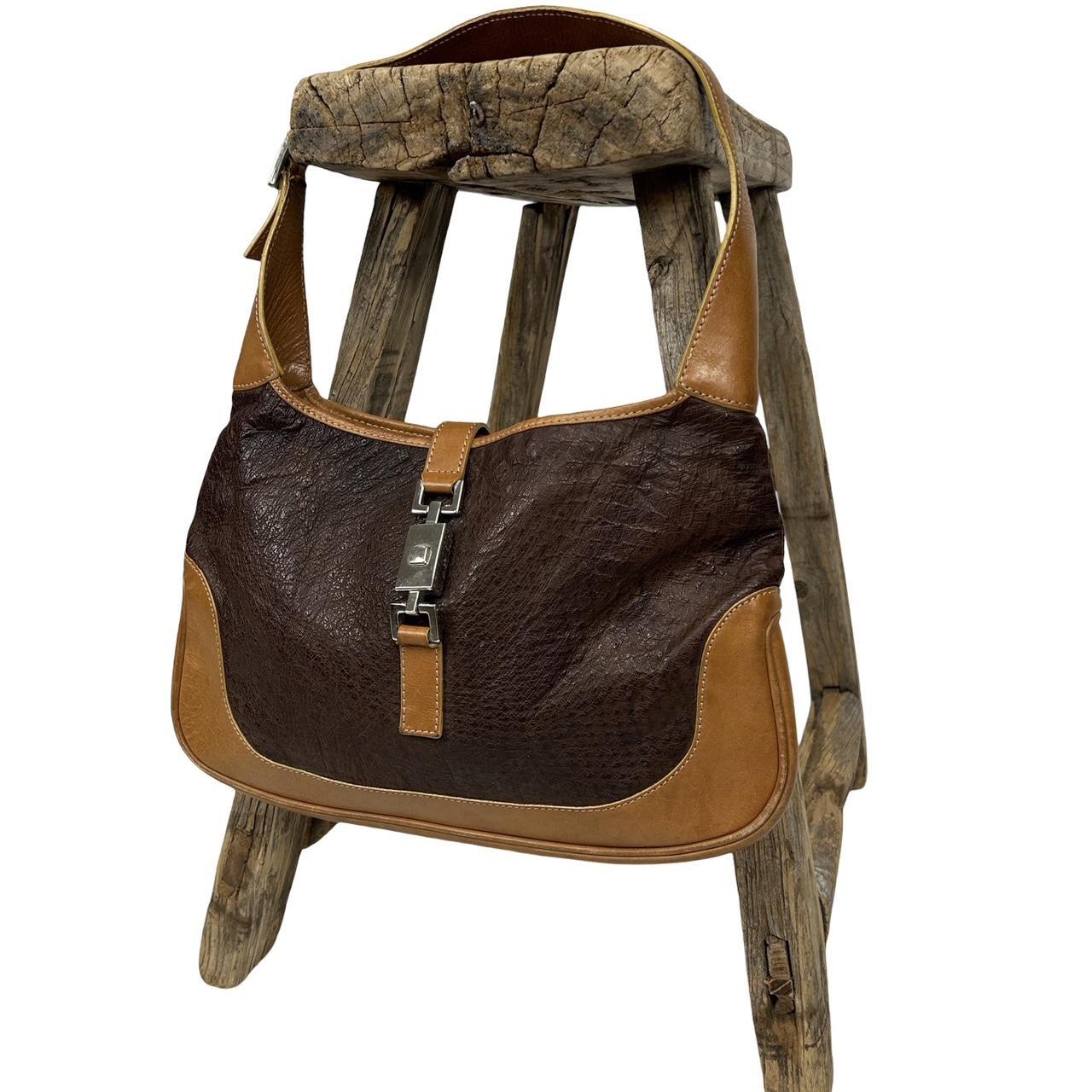 Vintage y2k style tan/brown leather shoulder bag
