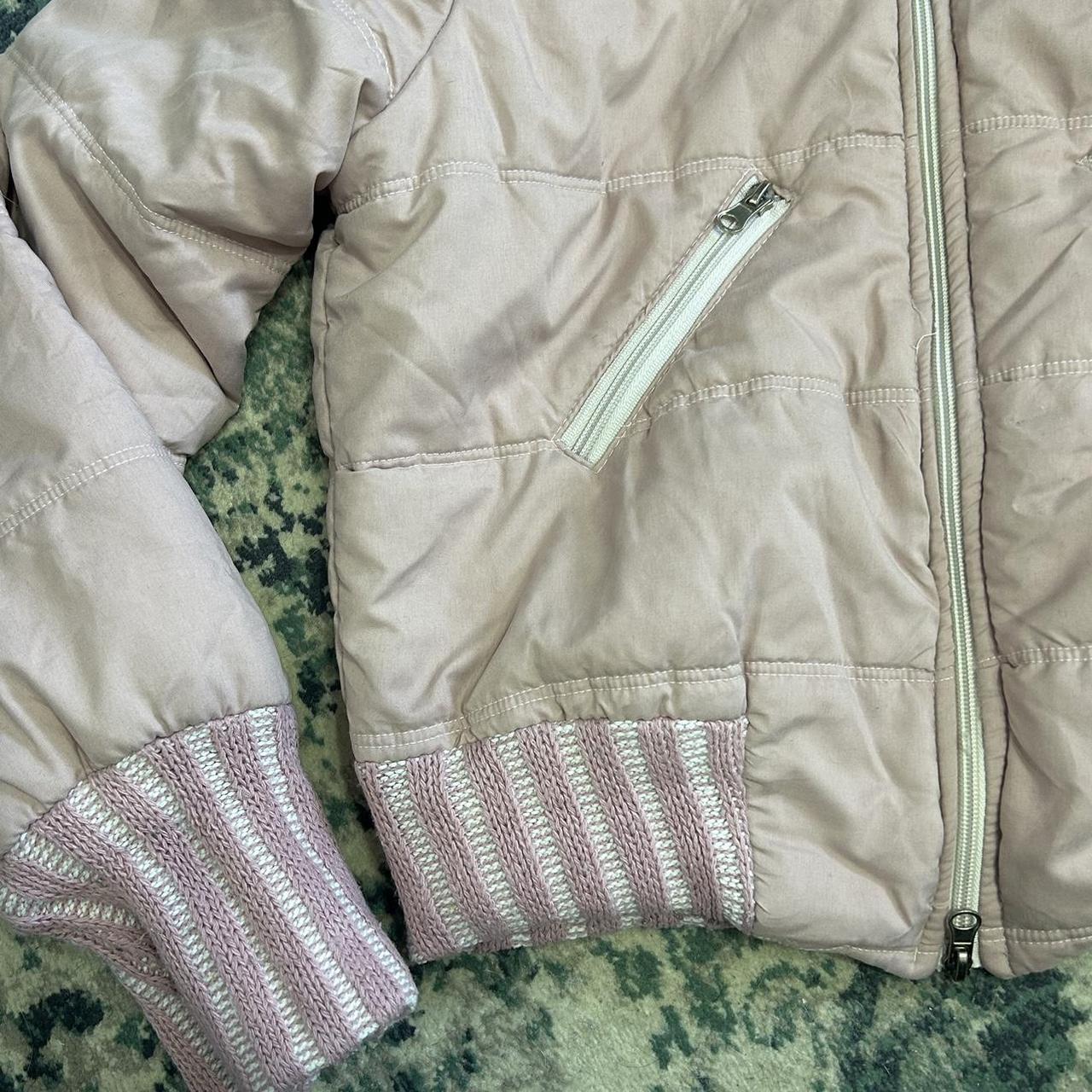Vintage y2k style baby pink ribbed zip up jacket