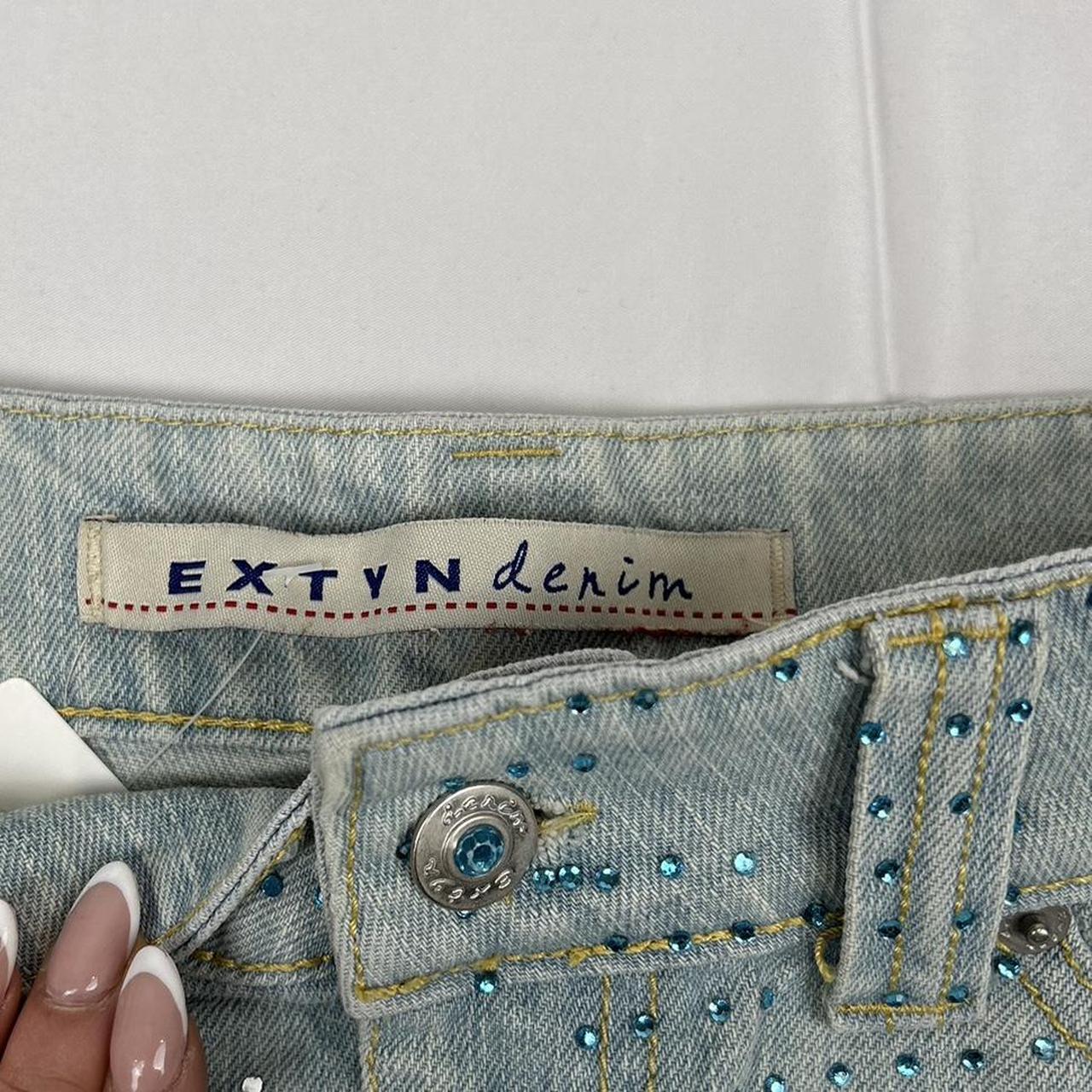 Vintage y2k style diamanté denim mini skirt