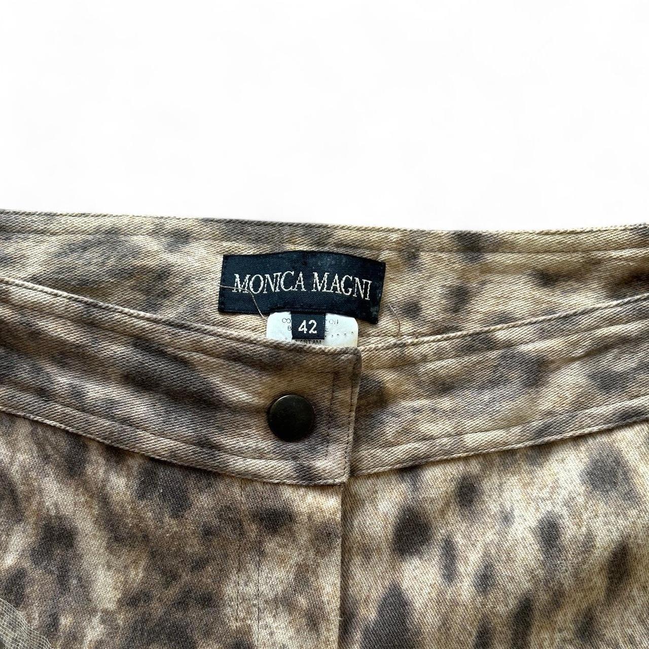 Vintage Y2K style cheetah print straight leg trousers