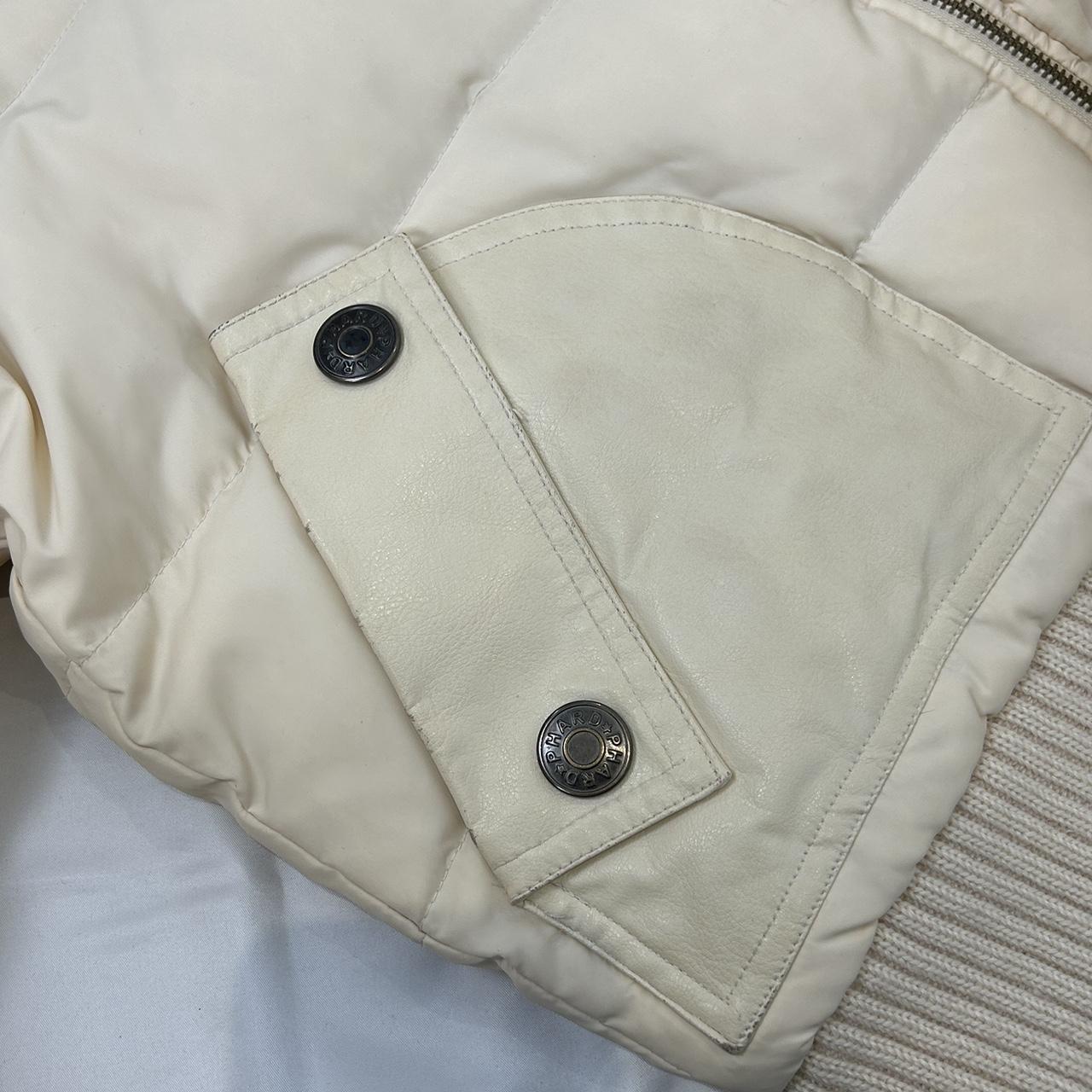 Vintage y2k style cream puffer jacket