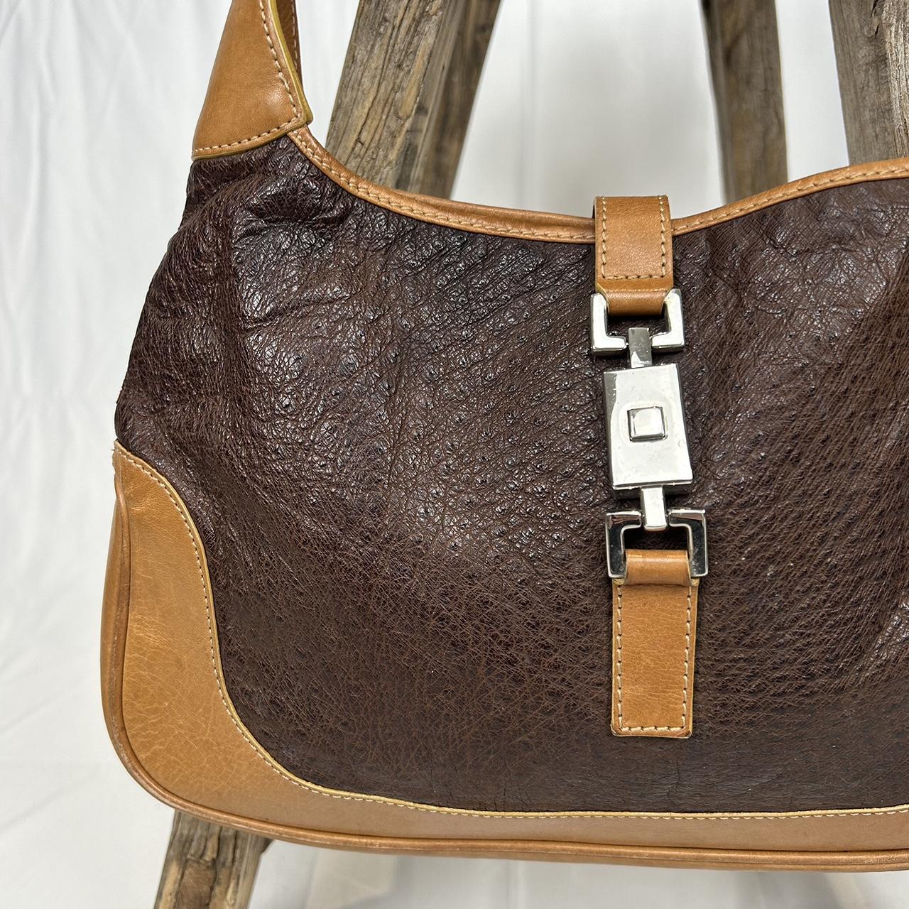 Vintage y2k style tan/brown leather shoulder bag