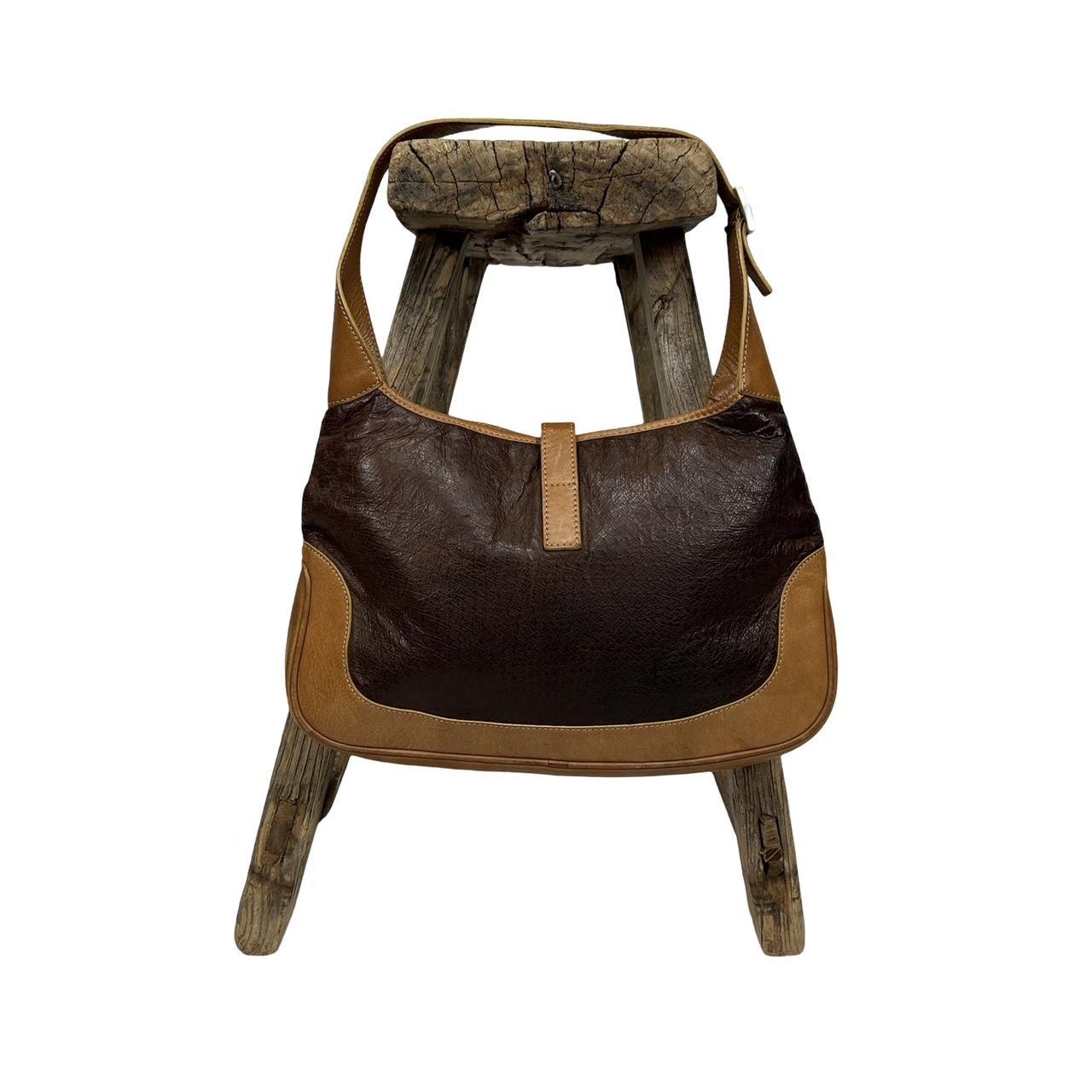 Vintage y2k style tan/brown leather shoulder bag