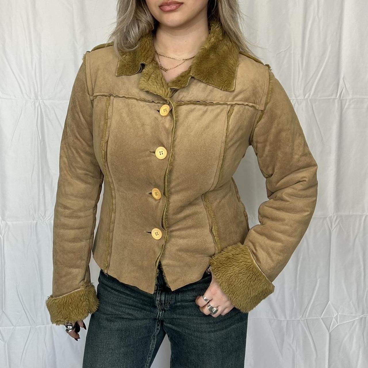 Vintage y2k style sheepskin jacket