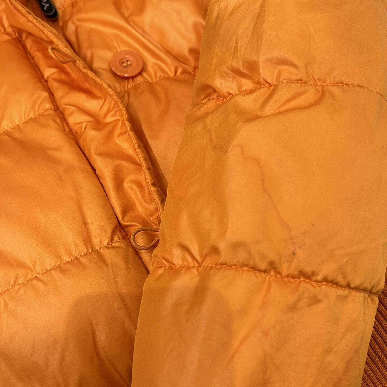 Vintage y2k style orange puffer jacket