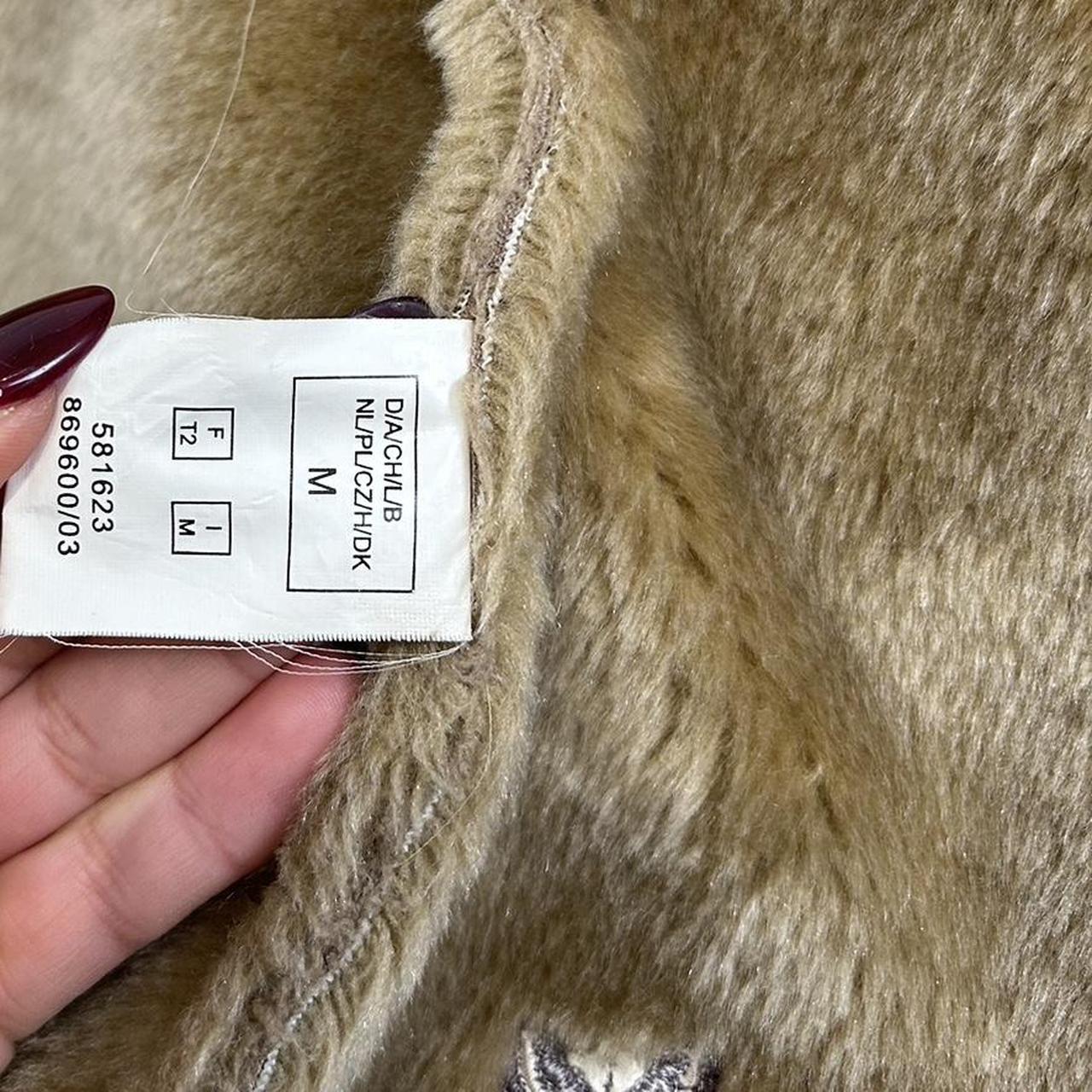 Vintage y2k style cream afghan coat