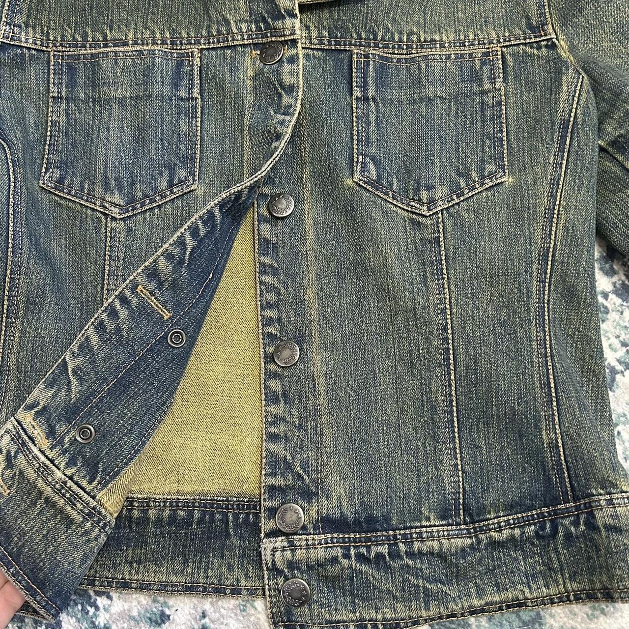 Vintage y2k style distressed denim jacket