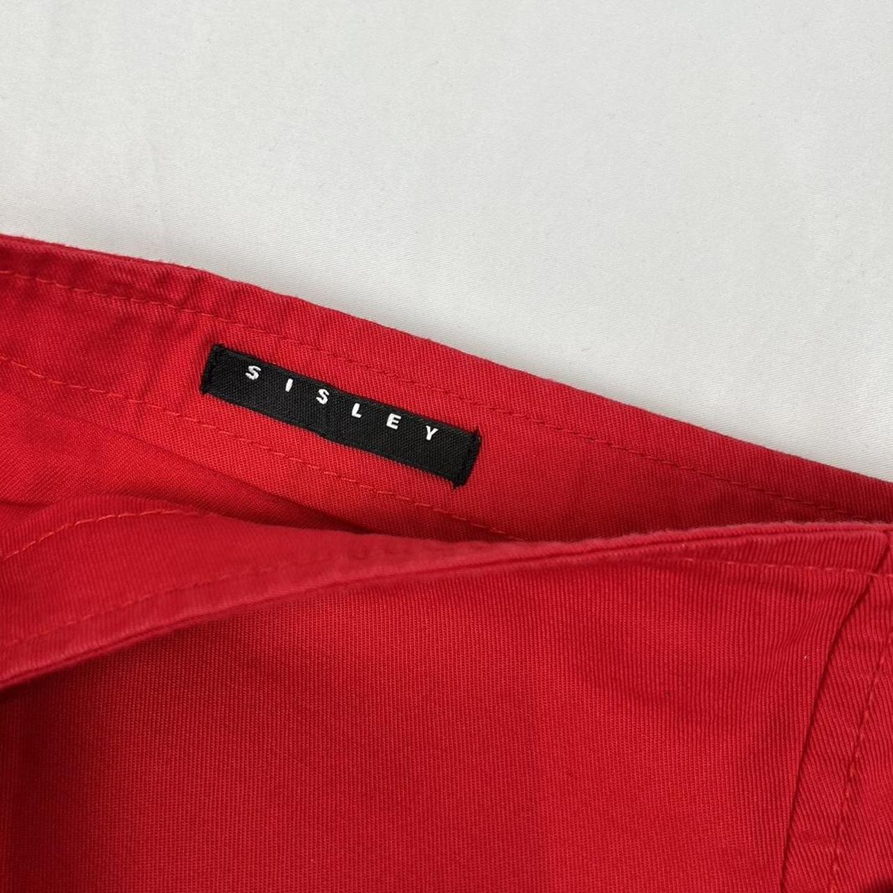 Vintage y2k style red pleated mini skirt