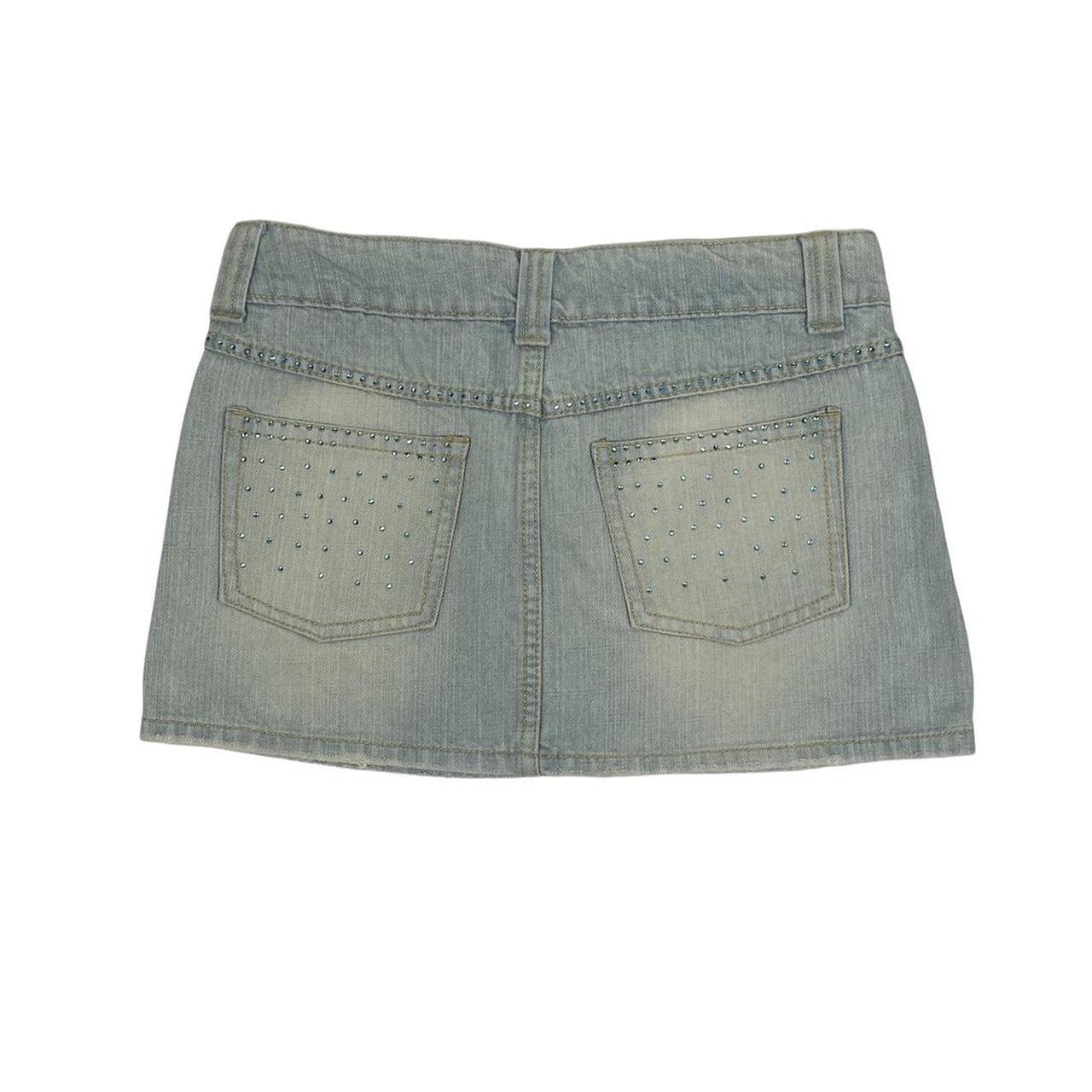 Vintage y2k style diamanté denim mini skirt