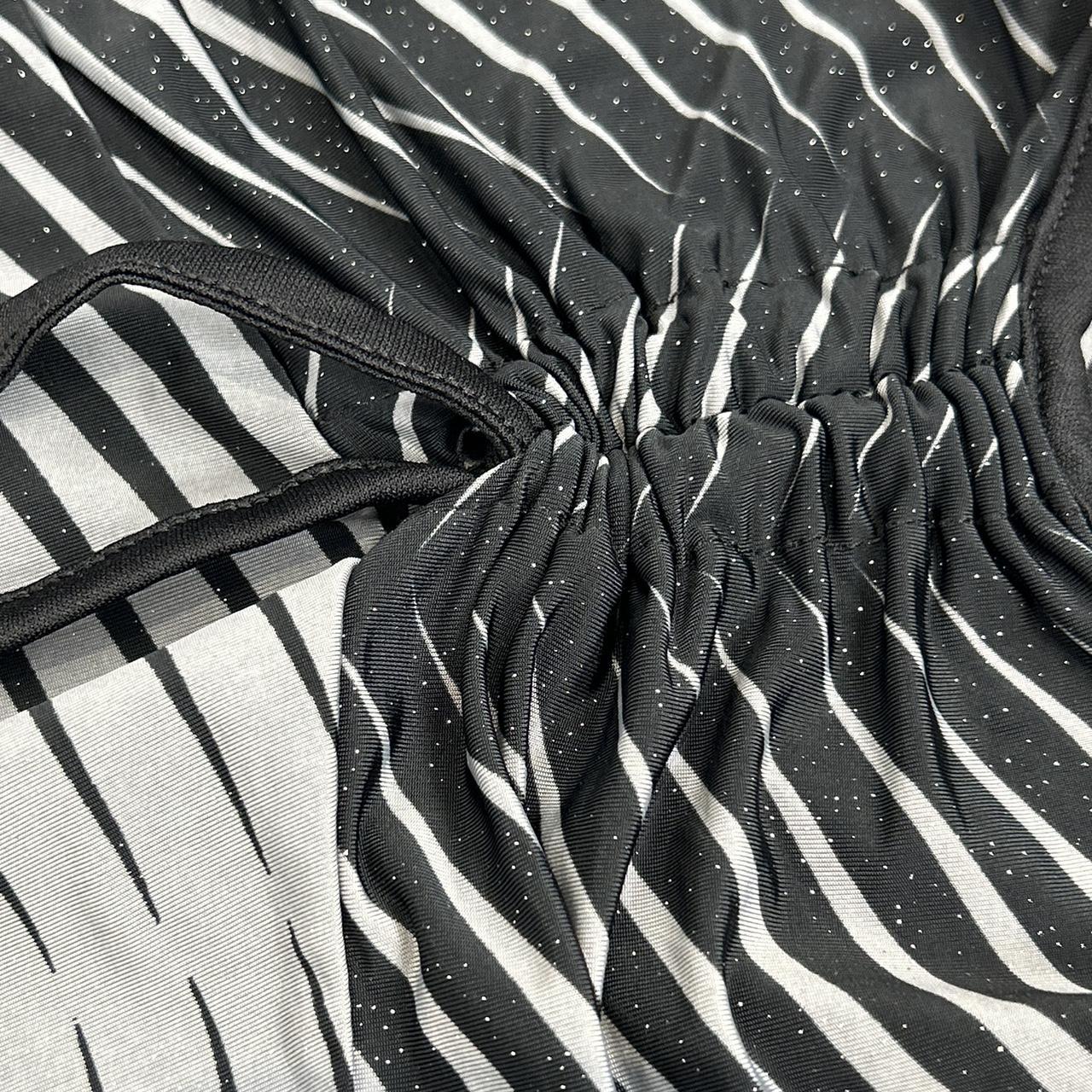 Vintage y2k style striped ruched cami