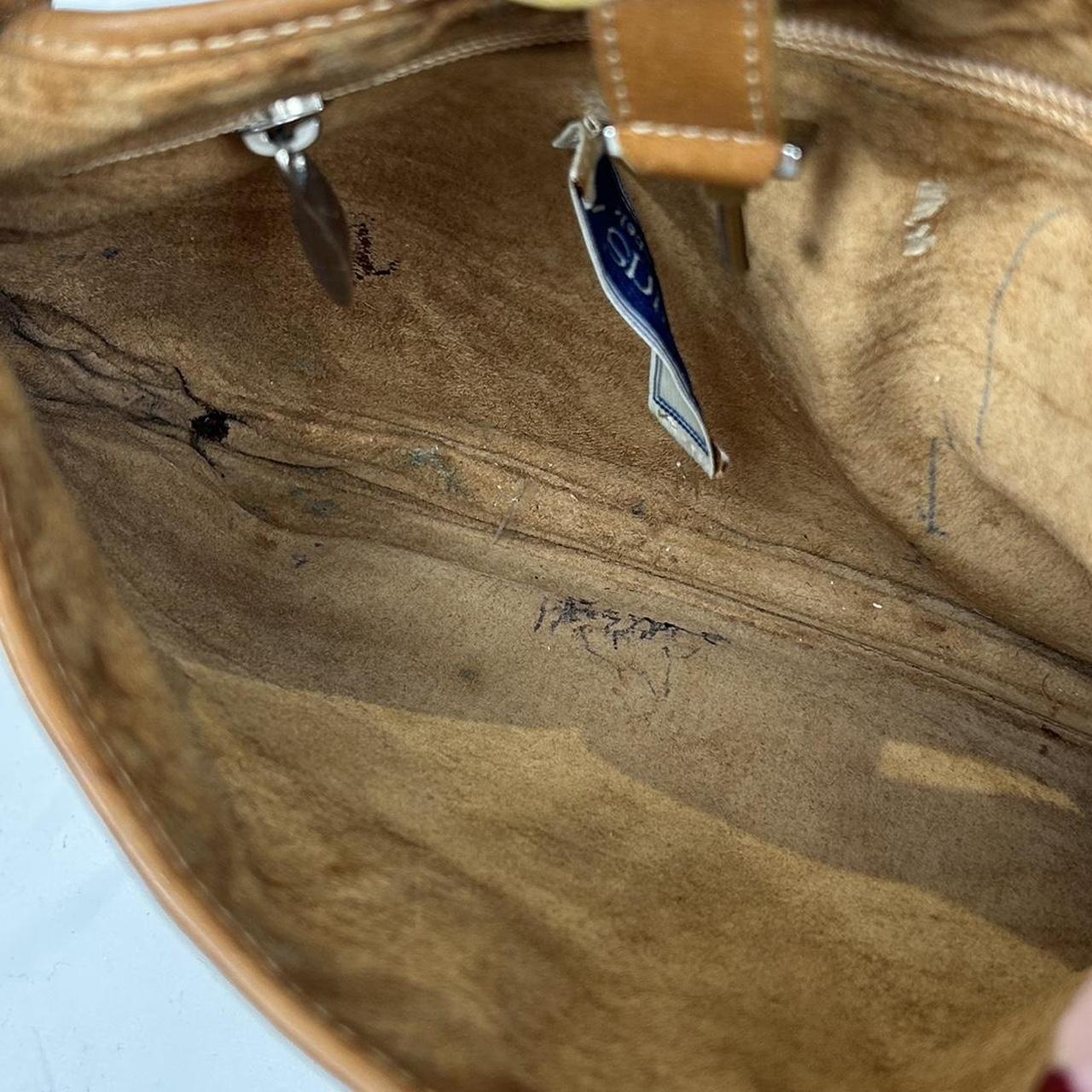 Vintage y2k style tan/brown leather shoulder bag