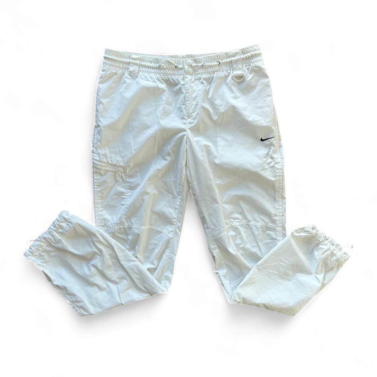Vintage Y2K style white Nike track pants