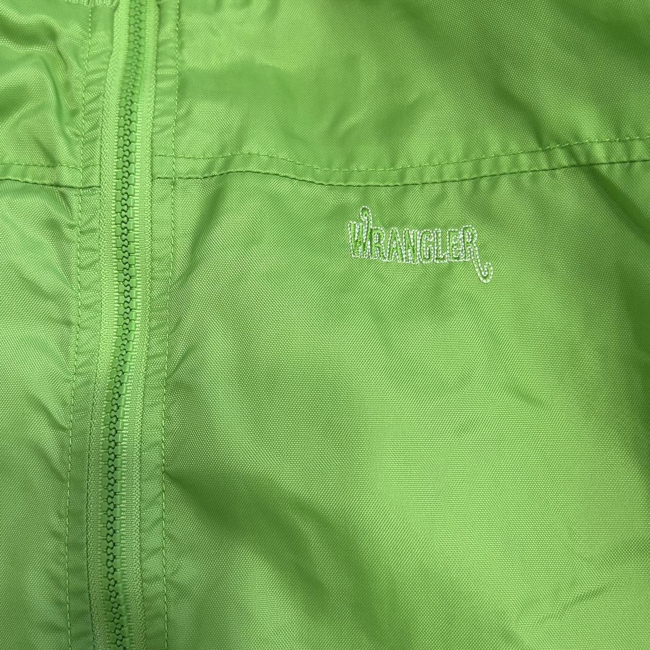 Vintage y2k style green zip up sporty track jacket