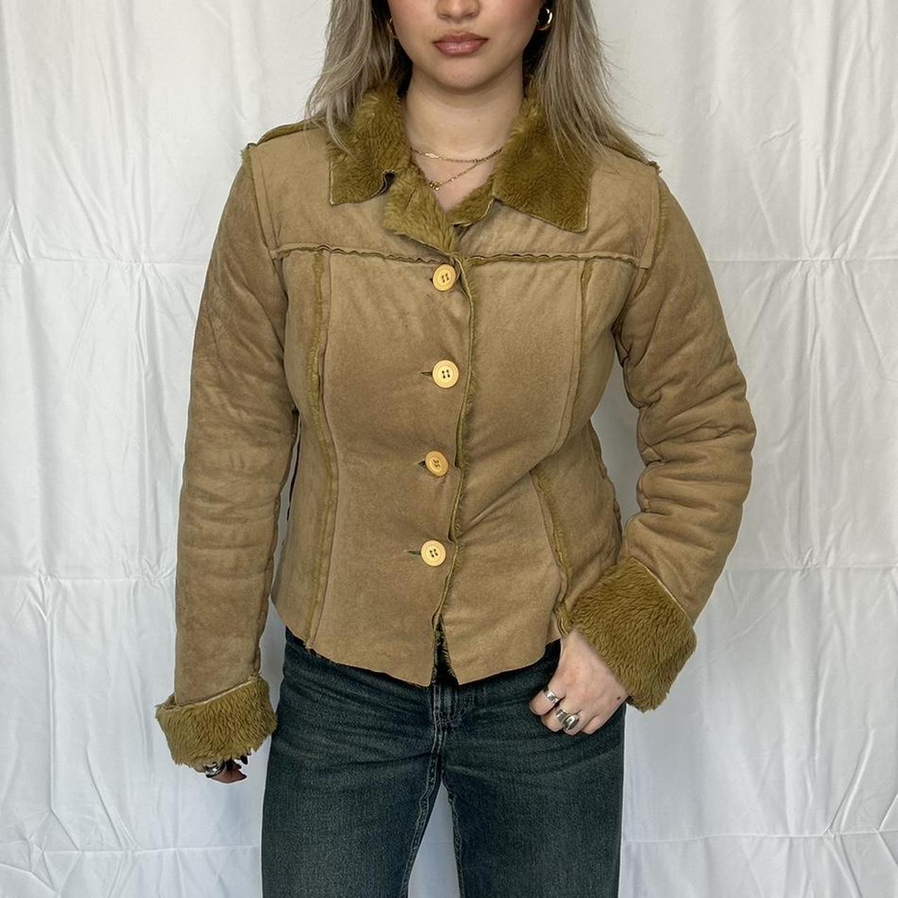 Vintage y2k style sheepskin jacket