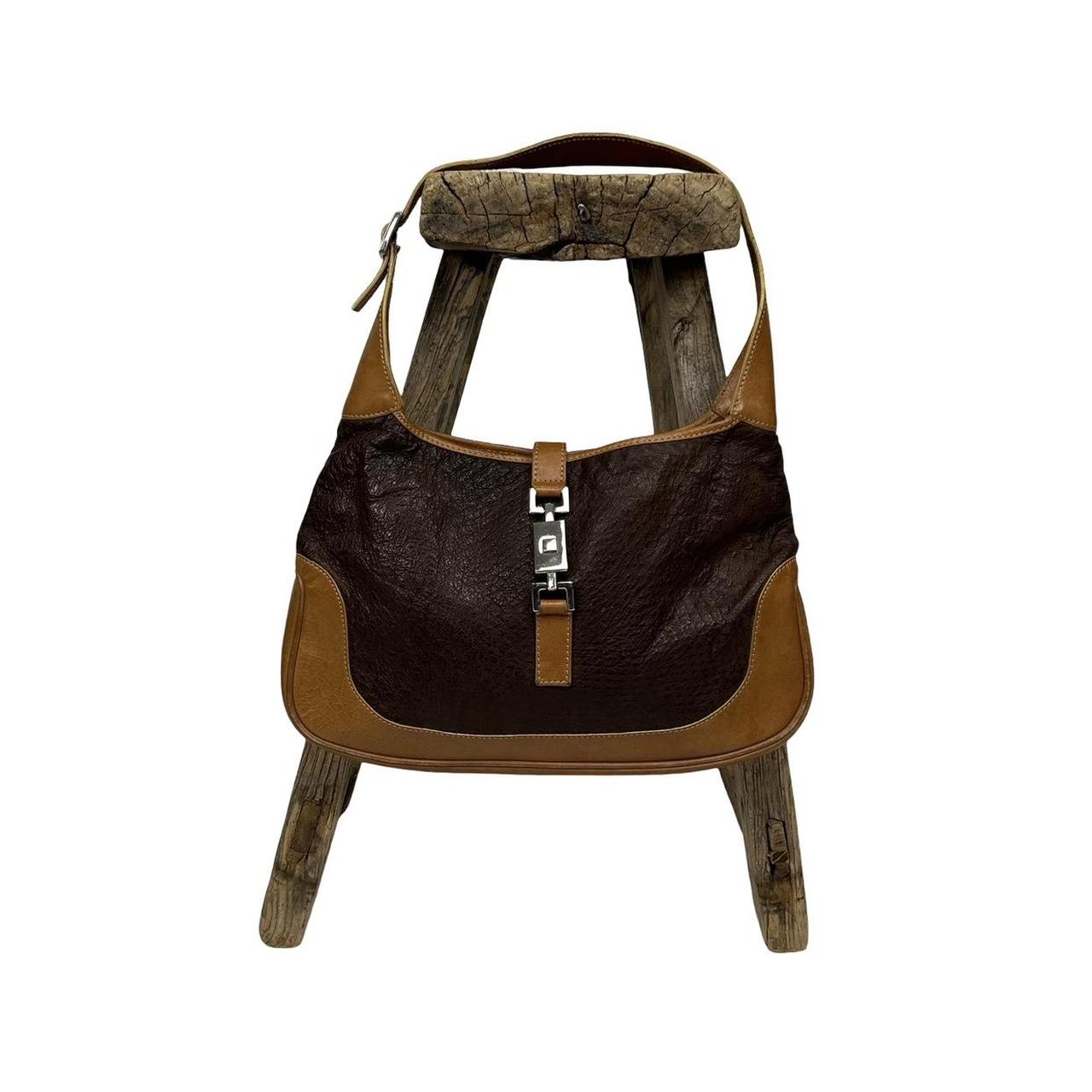 Vintage y2k style tan/brown leather shoulder bag