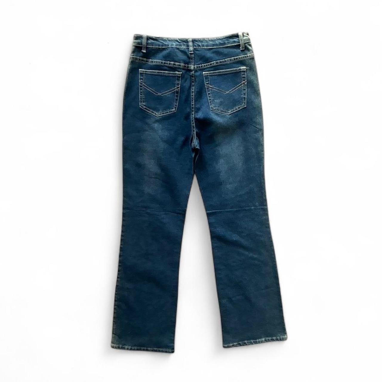 Vintage Y2K style dark wash straight leg jeans