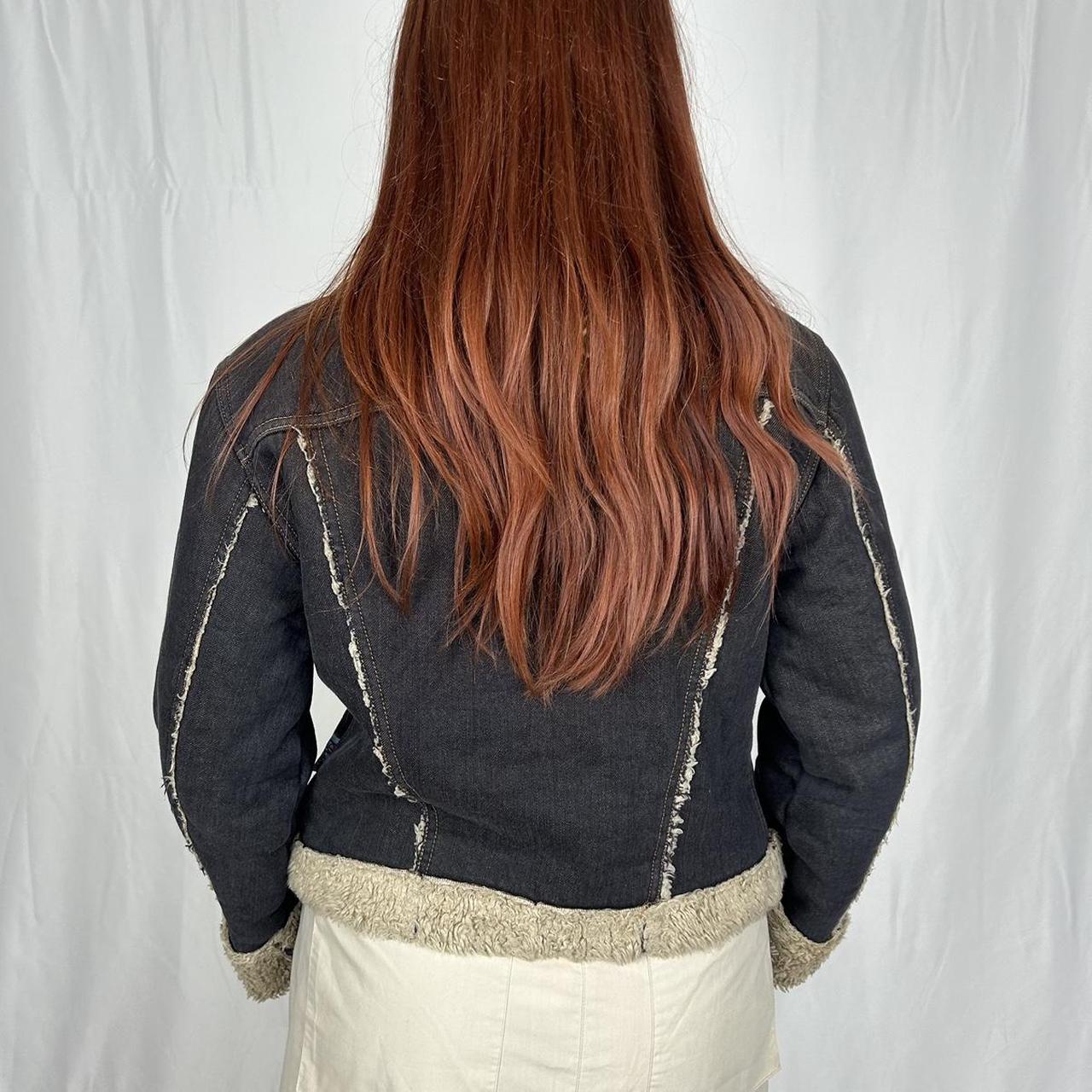 Vintage y2k style denim/sheepskin jacket