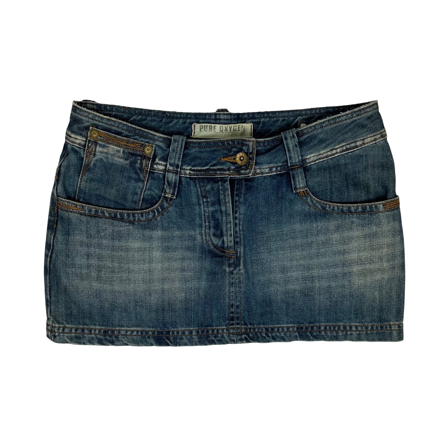 Vintage y2k style denim mini skirt