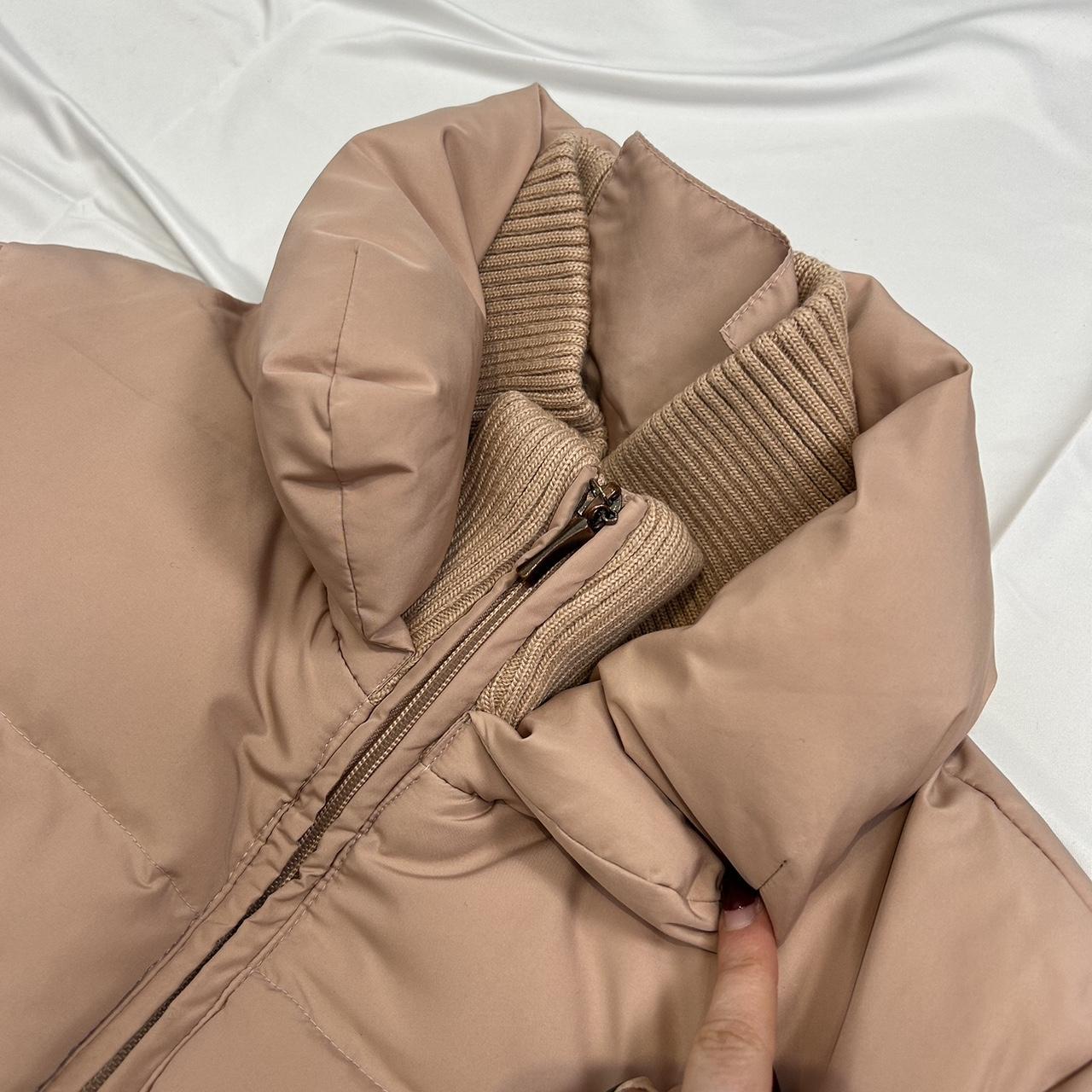 Vintage y2k style baby pink puffer jacket