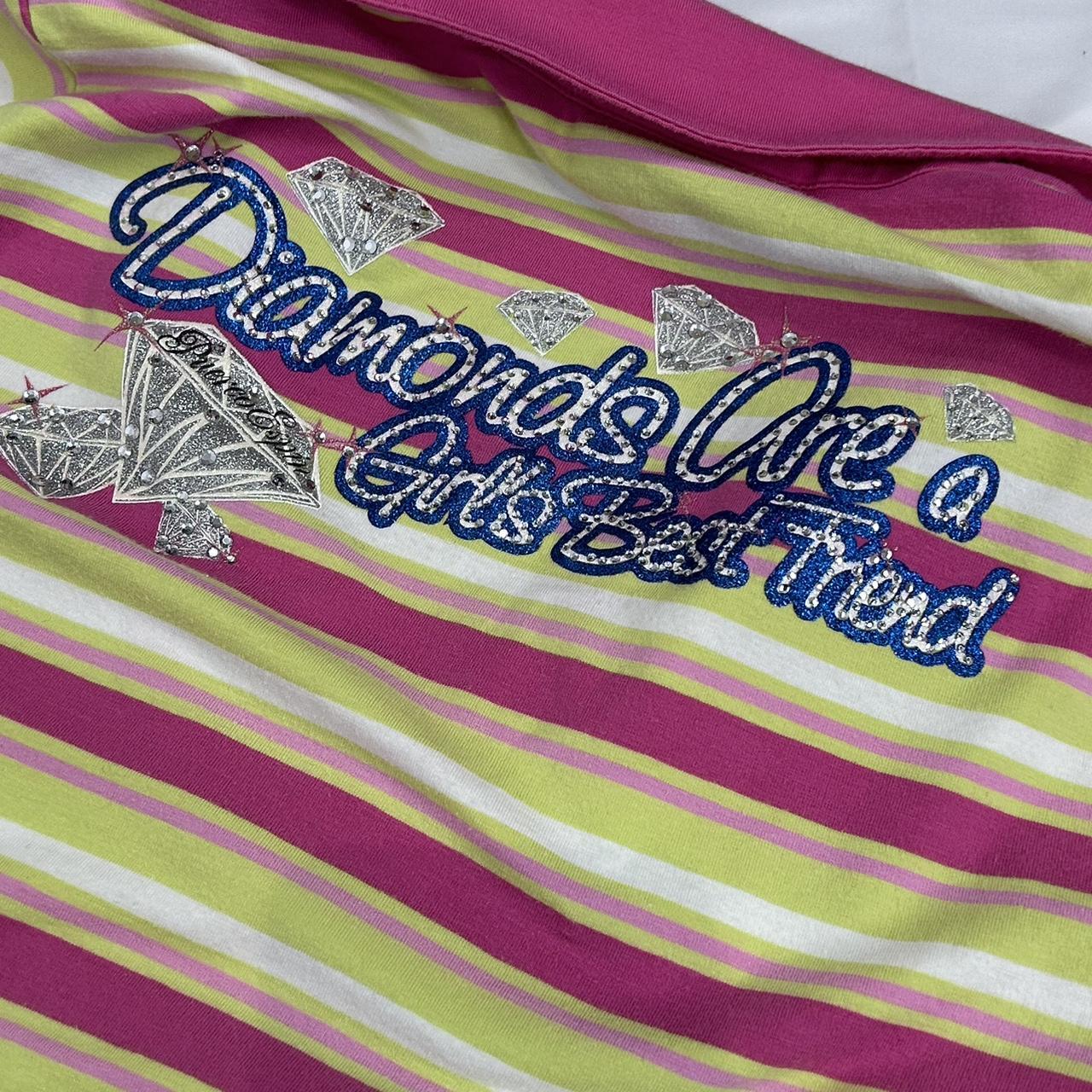 Vintage y2k style striped polo tee