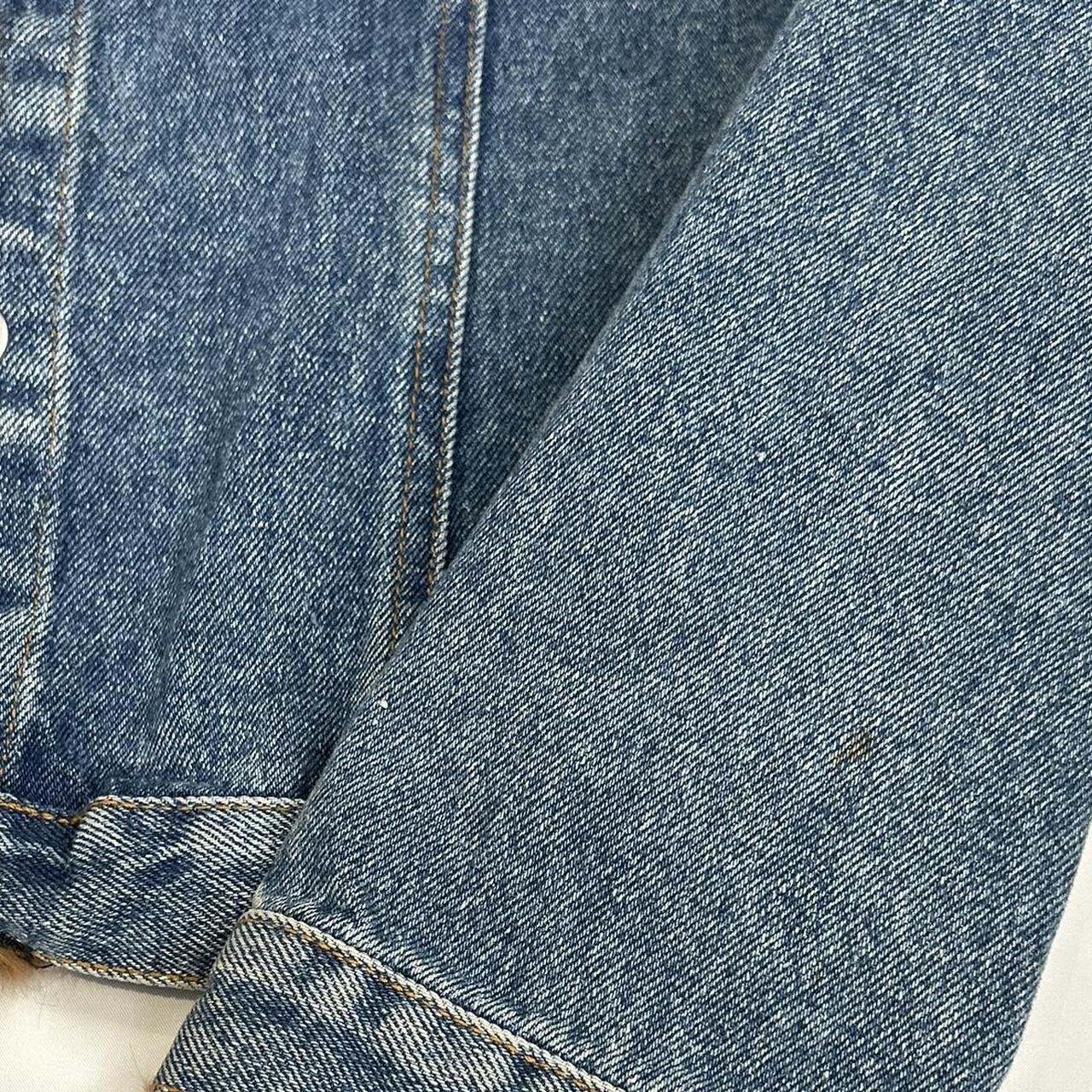 Vintage y2k style denim and faux fur jacket