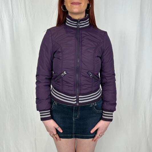 Vintage y2k style reversible puffer jacket