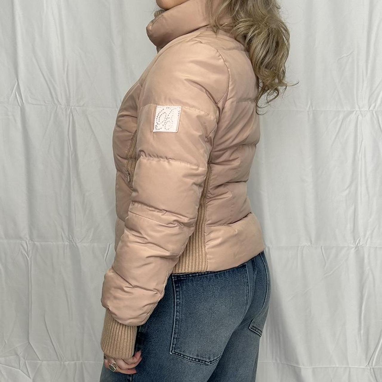 Vintage y2k style baby pink puffer jacket