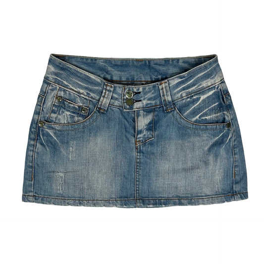 Vintage y2k style denim mini skirt